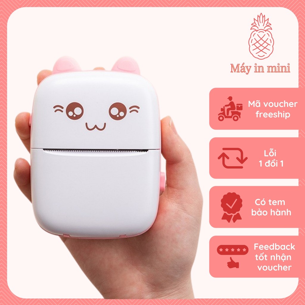 Máy in nhiệt cầm tay, máy in tài liệu mini, máy in hóa đơn bluetooth, máy in decal mini, máy in hóa đơn mini con mèo | BigBuy360 - bigbuy360.vn