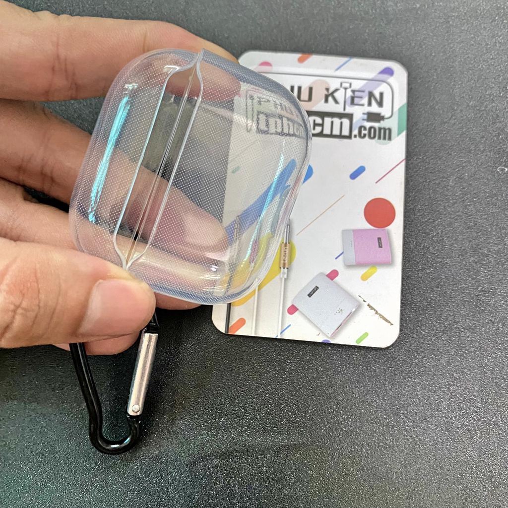 Bao Da Đựng Airpods 3 Silicon Trong Suốt Kèm Móc Khóa