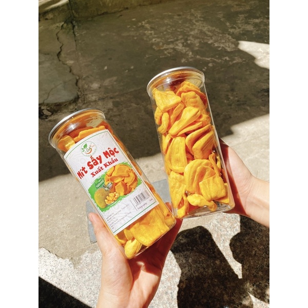 Mít Thái Xuất Khẩu Sấy Mộc Đặc Sản Đà Lạt _ Lon Pet 230gr_ Ăn là mê ngay - VỆ SINH ATTP