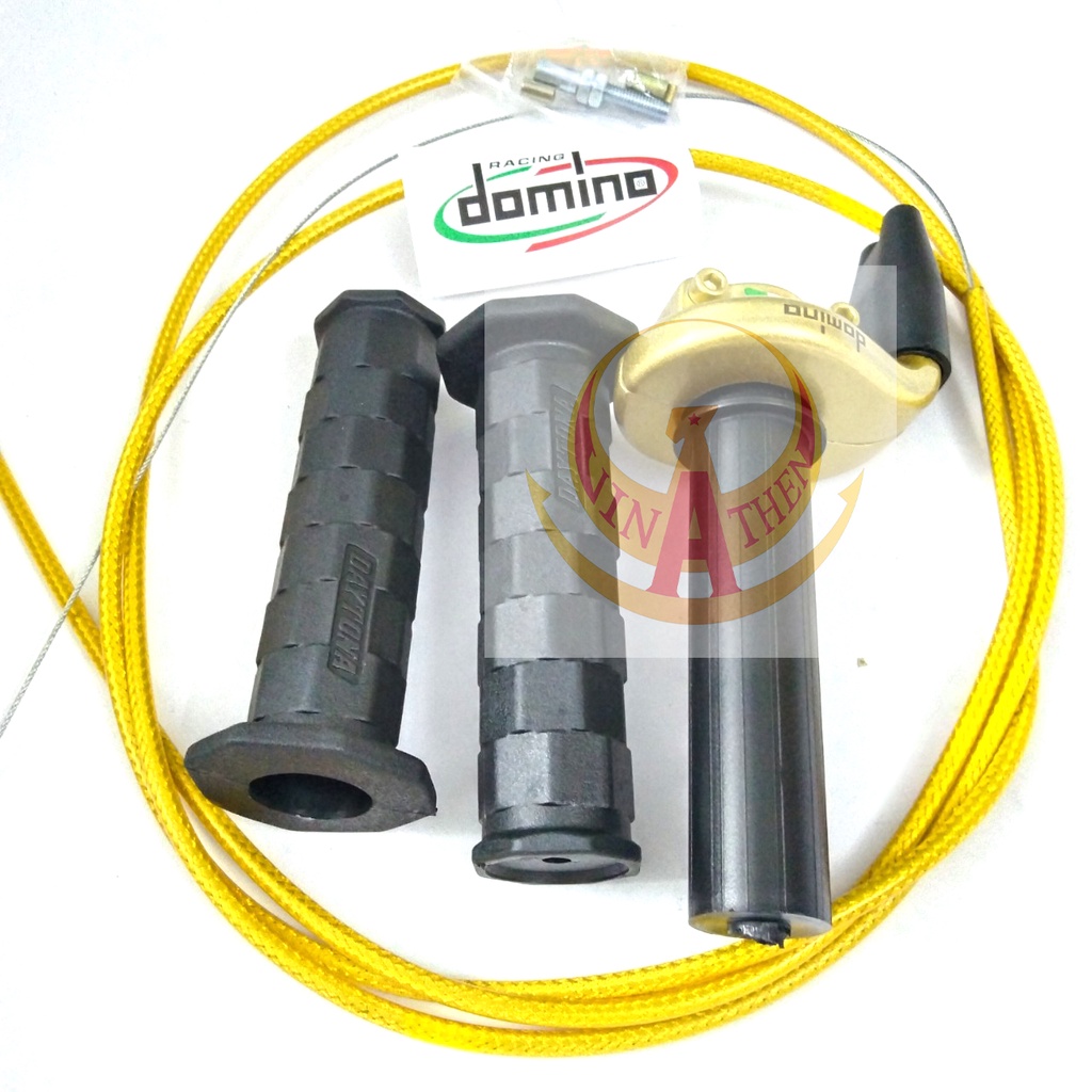 CÙM TĂNG TỐC DOMINO 2 DÂY TRÊN + DÂY GA THÁI tặng kèm bao tay DAYTONA CHO XE GHI ĐÔNG TRẦN