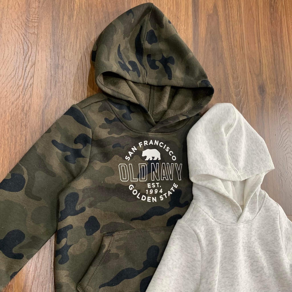 Áo hoodi bé trai có mũ hàng onavy size 12m-5y