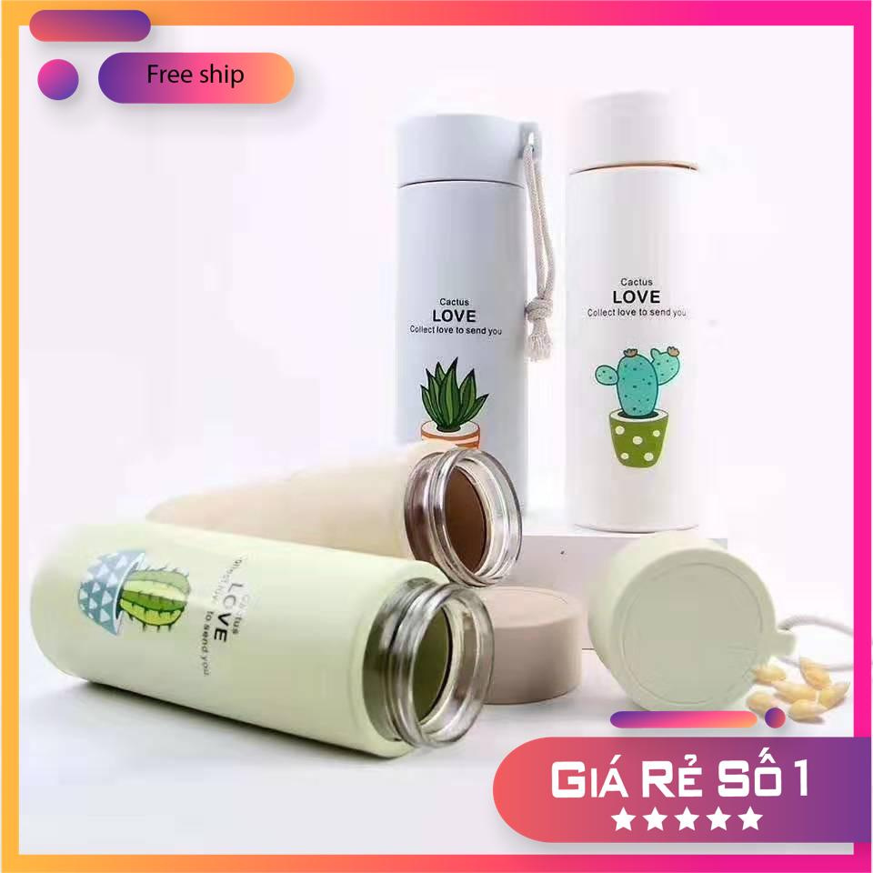 Bình xương rồng 450ml giữ nhiệt, chắc chắn