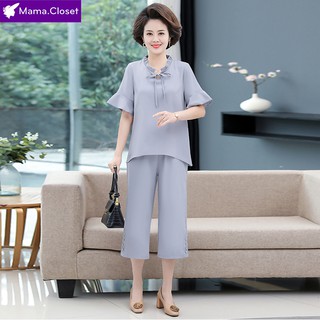 #M604 SET ĐỒ MẶC NHÀ THOẢI MÁI THOÁNG MÁT CHO NGƯỜI TRUNG NIÊN , MẪU MỚI SET BỘ HOT NHẤT 2021
