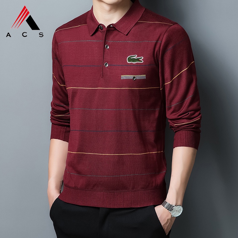 Áo polo Dài Tay In Họa Tiết Thời Trang Mùa Hè Dành Cho Nam