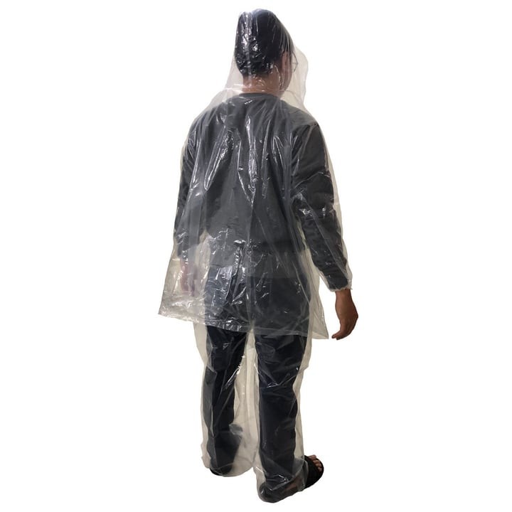 Áo Mưa Bộ Trong Suốt Màu