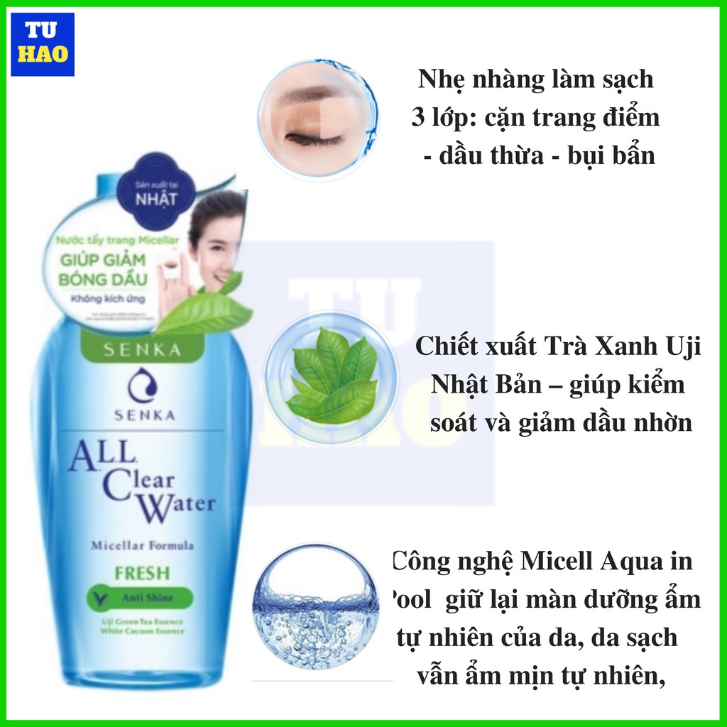 Nước tẩy trang dưỡng trắng Senka All Clear Water Micellar Formula White 230ml | BigBuy360 - bigbuy360.vn