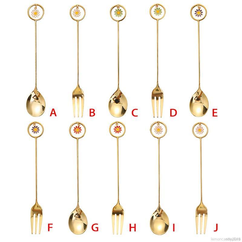 Muỗng / Nĩa Bằng Thép Không Gỉ Thiết Kế Dễ Thương