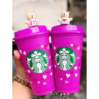 Ly nhựa đổi màu hotcup Valentine Starbucks Vietnam 2022