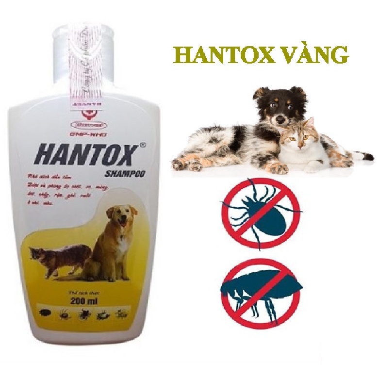 Sữa Tắm Tri Ve Rận Bọ Chét Chó Mèo Hantox Shampoo 200ml