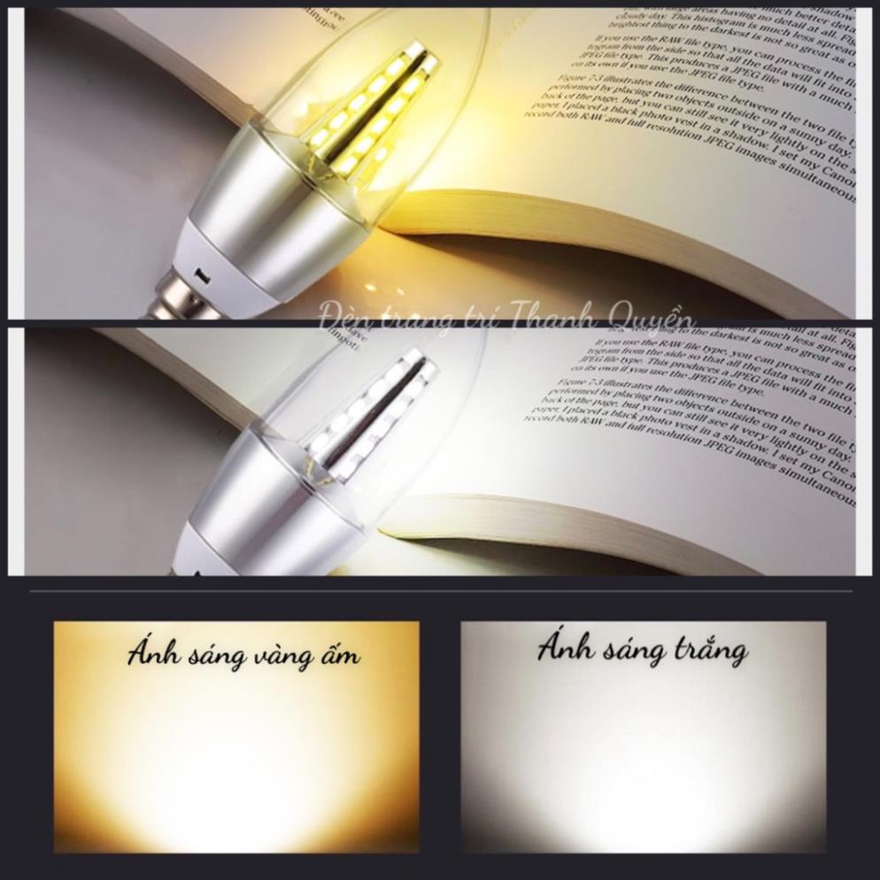 Bóng đèn Led trái ớt Banaco E14 E27 5w ánh sáng trắng, vàng siêu tiết kiệm điện
