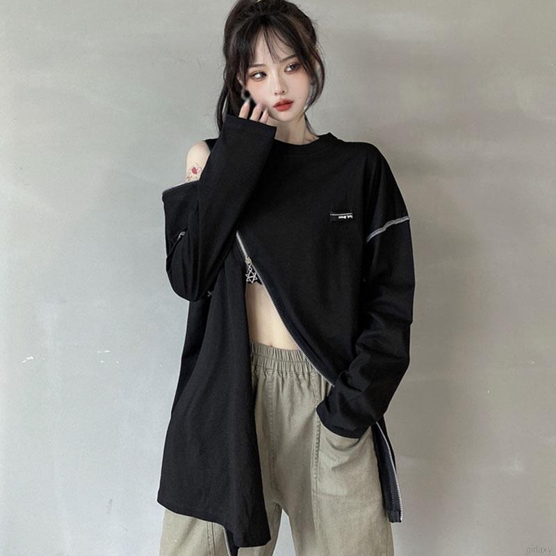 Áo Sweater Nữ Tay Dài Có Dây Kéo Phong Cách Hàn Quốc | BigBuy360 - bigbuy360.vn