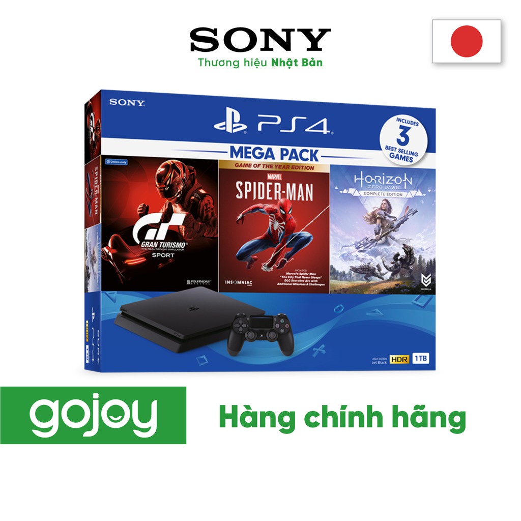 COMBO Máy chơi game PS4 Slim 1TB Mega Pack CUH-2218B MEGA3 -Bảo hành 12 tháng chính hãng