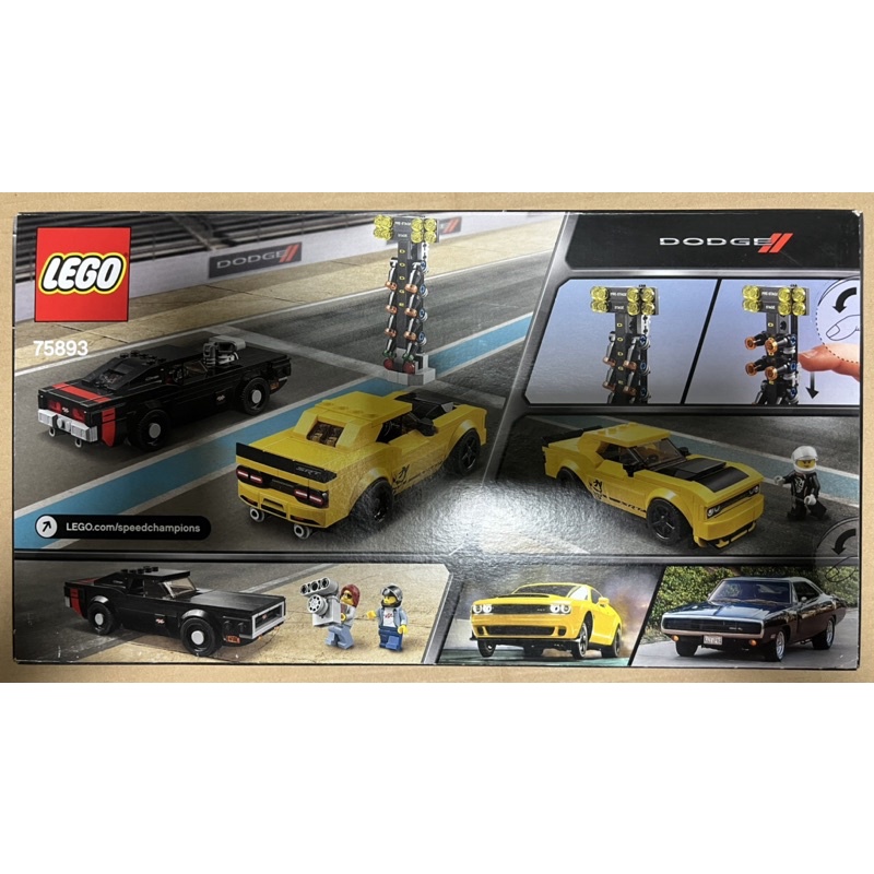 LEGO SPEED CHAMPIONS - 75893 - 2018 DODGE CHALLENGER SRT DEMON VÀ 1970 DODGE CHARGER R/T