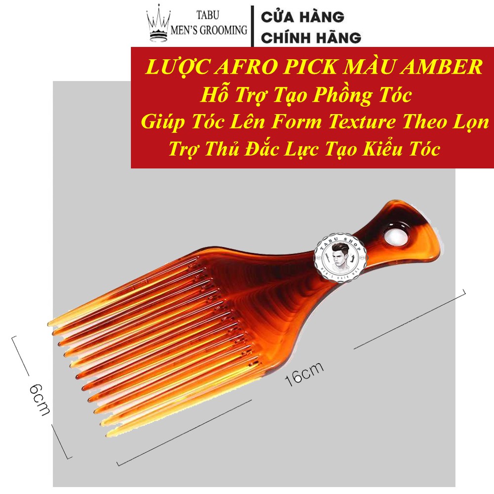 Lược tạo kiểu tóc nam - Lược tạo phồng tóc - Lược AFRO PICK - Lược XƯƠNG CÁ