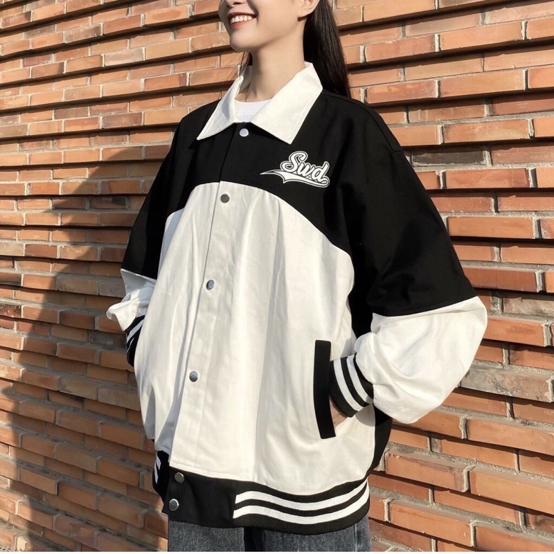 ÁO KHOÁC BOMBER KAKI PHỐI MÀU