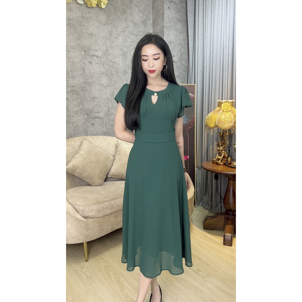 (TM 472) Cao Cấp Vải Voan Chiffon Thoải Mái Quý Phái Dễ Mặc Cho Tuổi Trung Niên