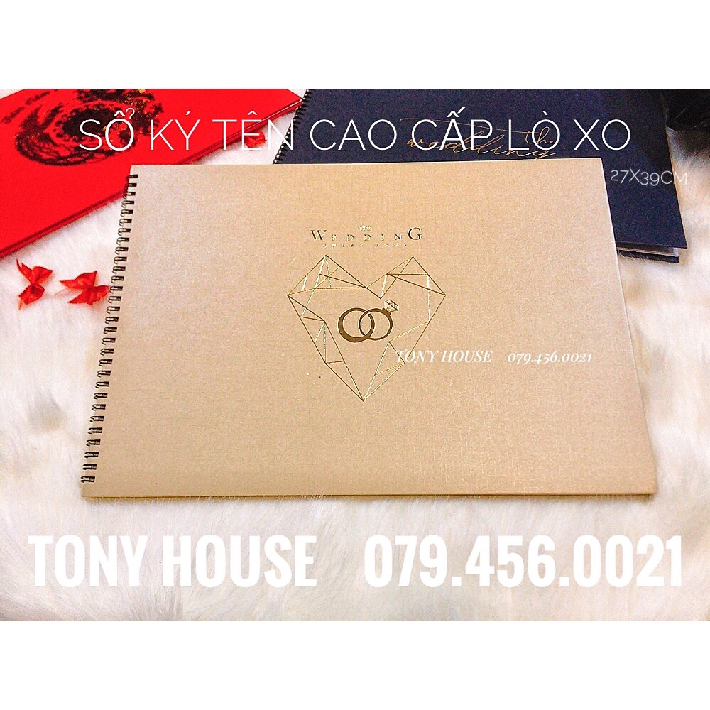 SỔ KÝ TÊN KHÁCH MỜI ĐÁM CƯỚI CAO CẤP - TONY HOUSE