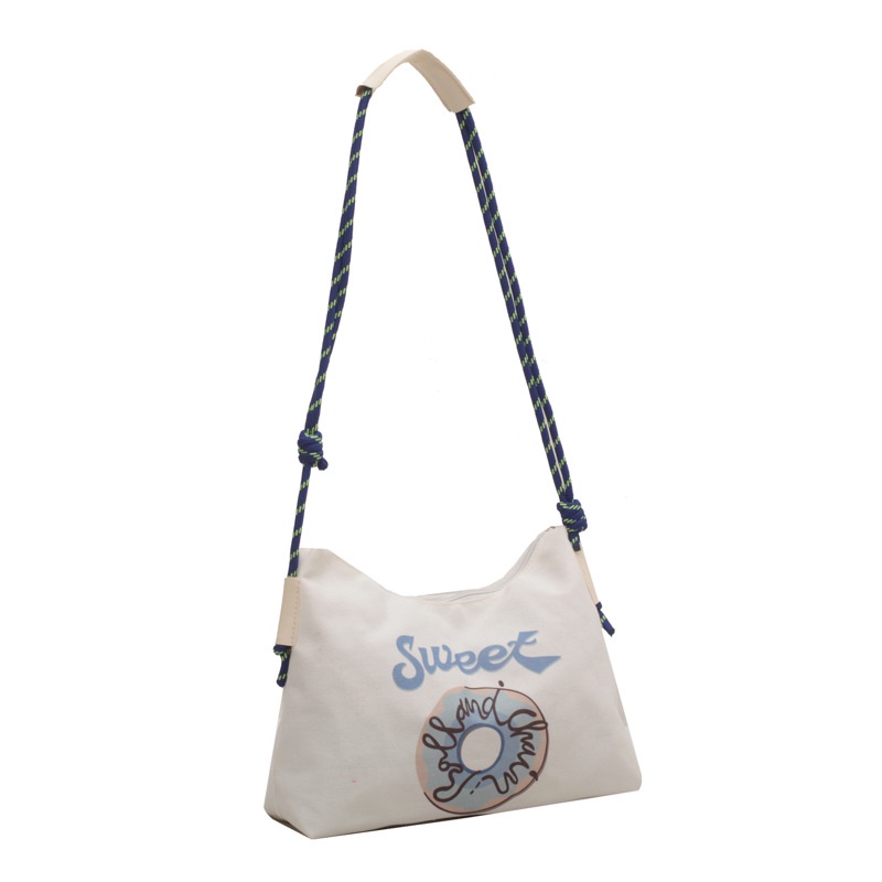 Túi Tote Đeo Vai Vải Canvas Cỡ Lớn Thời Trang Mùa Hè Cho Nữ Dễ Phối Đồ