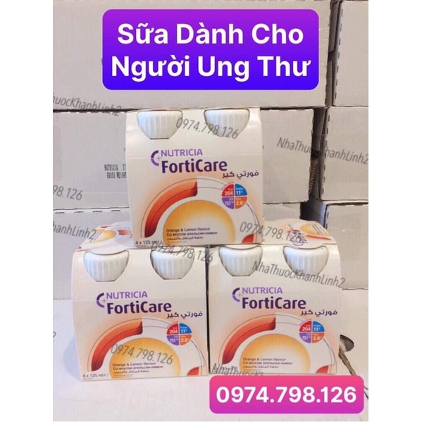 🌺( 𝗗𝗔𝗧𝗘 𝗫𝗔) 𝗦𝗨̛̃𝗔 NƯỚC 𝗙𝗢𝗥𝗧𝗜𝗖𝗔𝗥𝗘- Vị Cam /Capuccino- Sữa dinh dưỡng cho bệnh nhân suy kiệt, ung thư - Sữa Forticare.