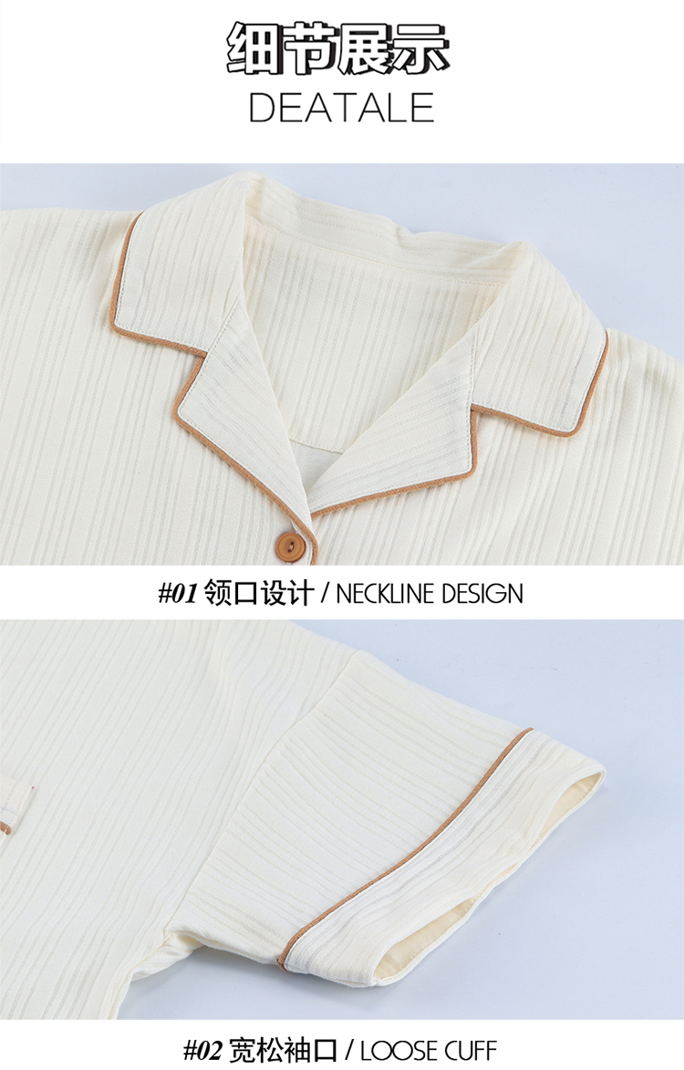 Bộ áo pijama tay ngắn kèm quần ngắn lưng cao thời trang cho nữ | BigBuy360 - bigbuy360.vn