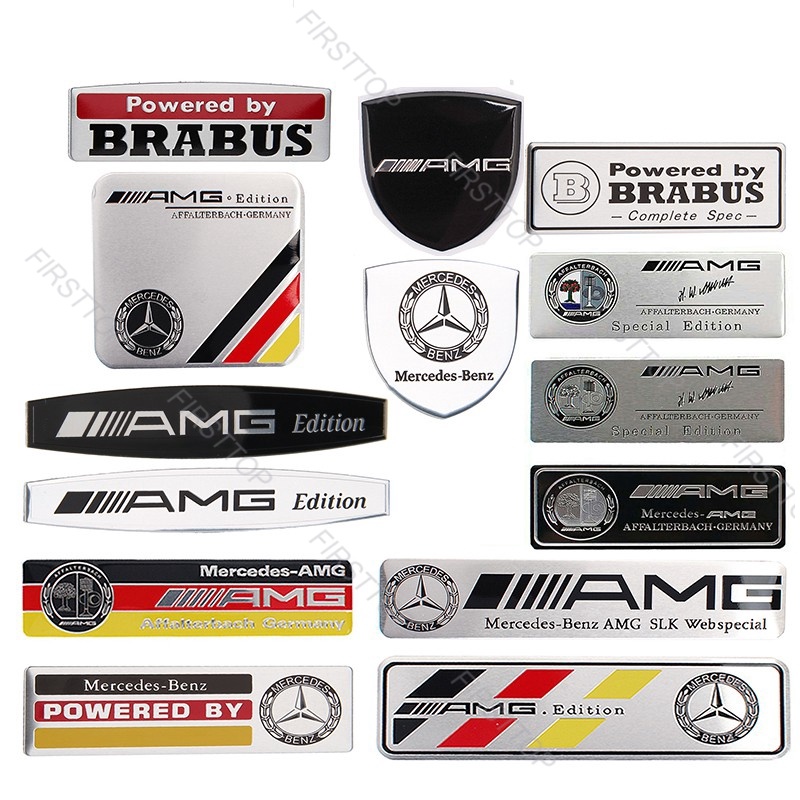 Miếng Dán Kim Loại Trang Trí Thân Xe Hơi Mercedes Benz W203 W204 W168 CLA GLA GLK AMG Brabus