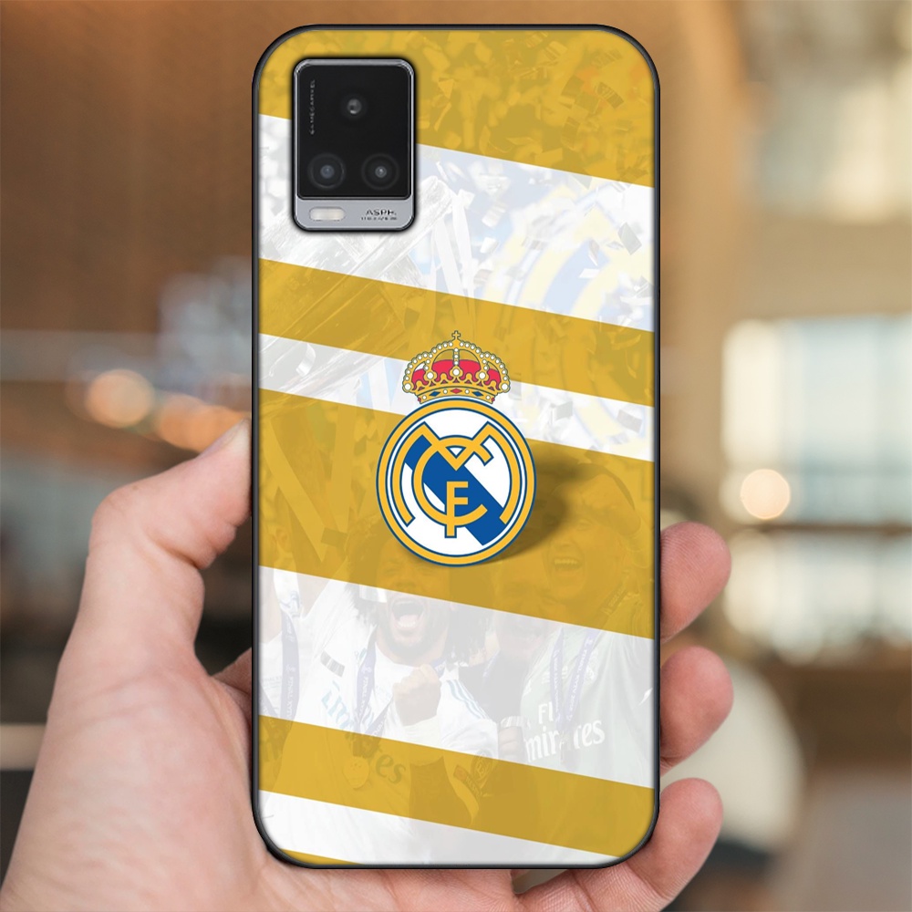 Ốp lưng Vivo V20 viền đen in hình Real Madrid