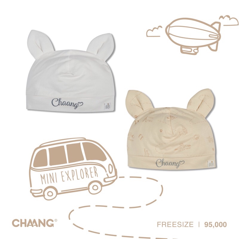 [ CHAANG ] Sét 2 mũ sơ sinh Chaang cho bé trai/ bé gái