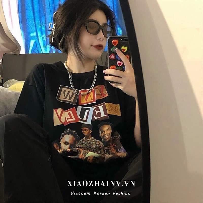 Áo thun mây form rộng Looking for trắng basic chất cotton phôn hè tay lỡ nam nữ mặc đôi nhóm freesize unisex