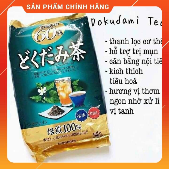 Trà diếp cá Orihiro Nhật Bản [CHÍNH HÃNG _ DATE MỚI] 1 bịch 60 gói túi lọc