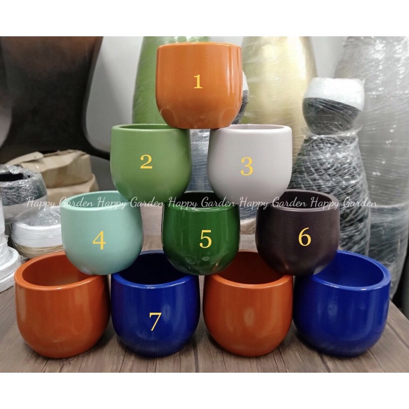 Chậu xi măng bo miệng (để bàn)