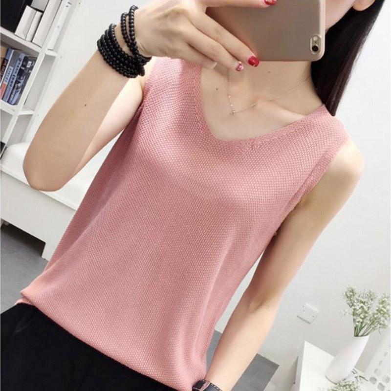 Áo cổ chữ V không tay thời trang lôi cuốn dành cho phái đẹp