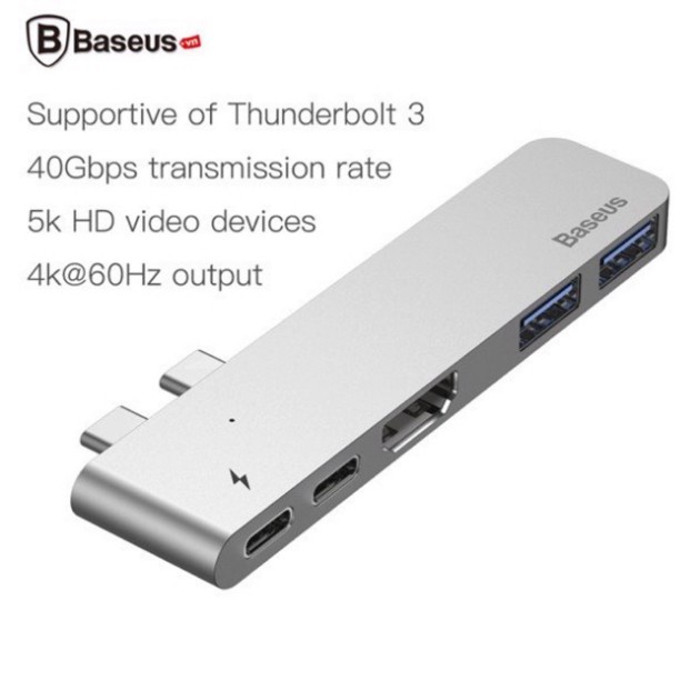 Bộ Hub chuyển đổi Baseus 5 trong 1 dành cho Macbook Pro