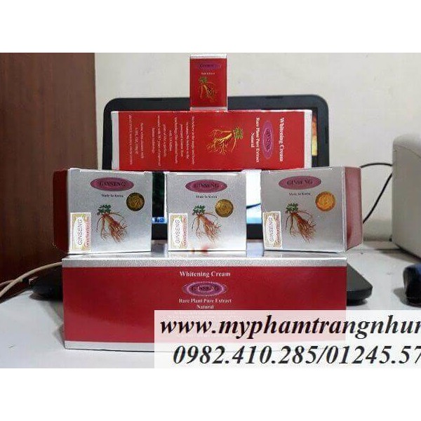 BỘ MỸ PHẨM DƯỠNG TRẮNG DA GINSENG NHÂN SÂM