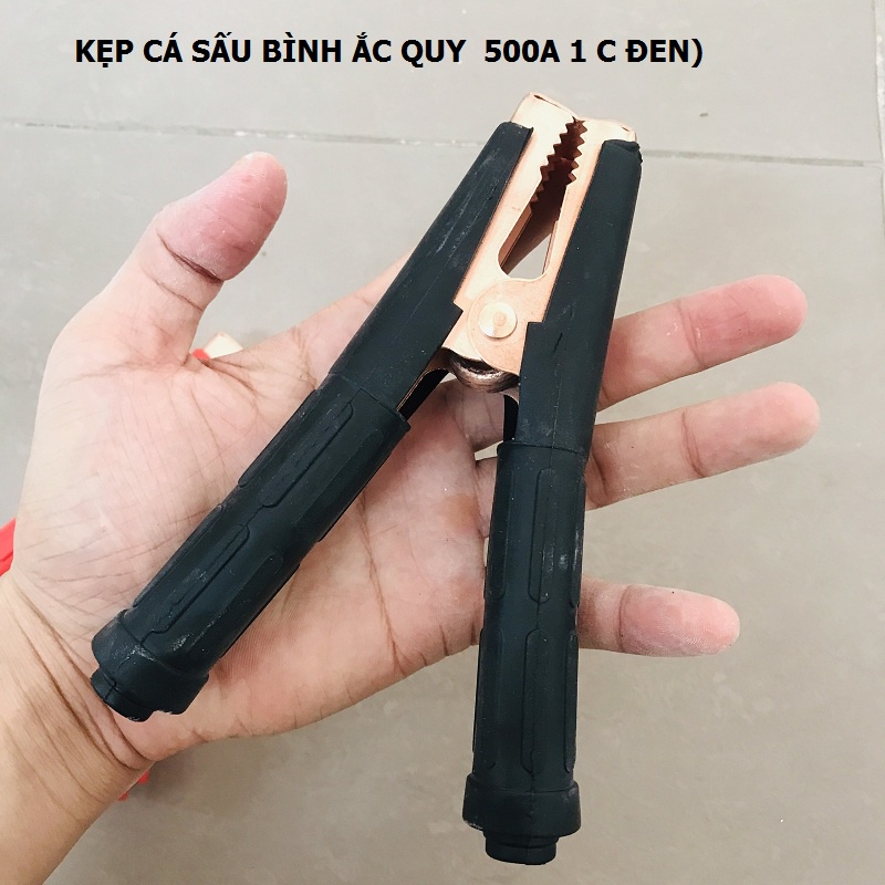 Kẹp bình acquy 200A-500A-100A kẹp cá sấu bộ 2 chiếc đỏ và đen