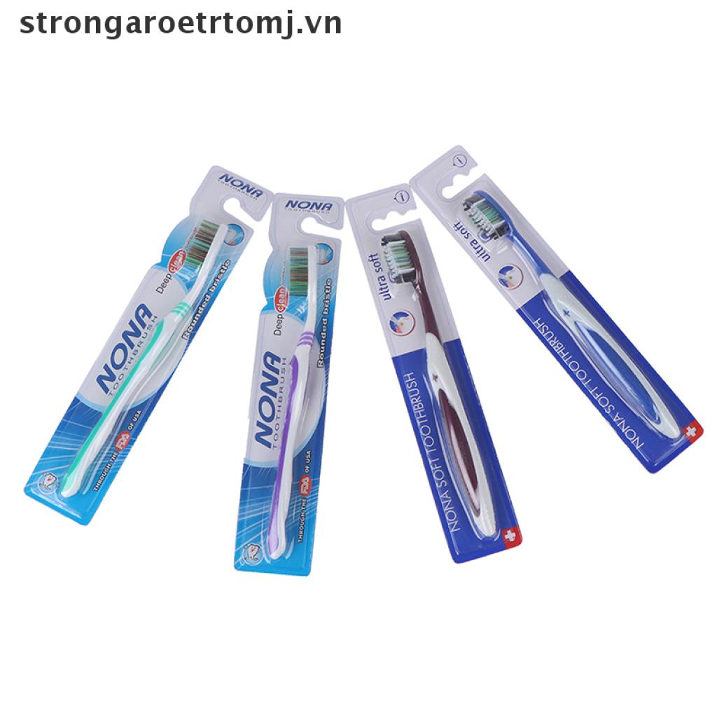 Set 10 Bàn Chải Đánh Răng Lông Siêu Cứng Làm Trắng Răng Chữ Thập