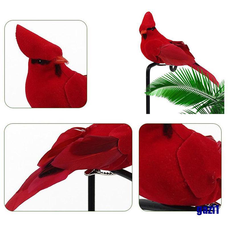 (gazi1) Creative Foam Feather Artificial Parrots Imitation Bird Model Garden Decoration