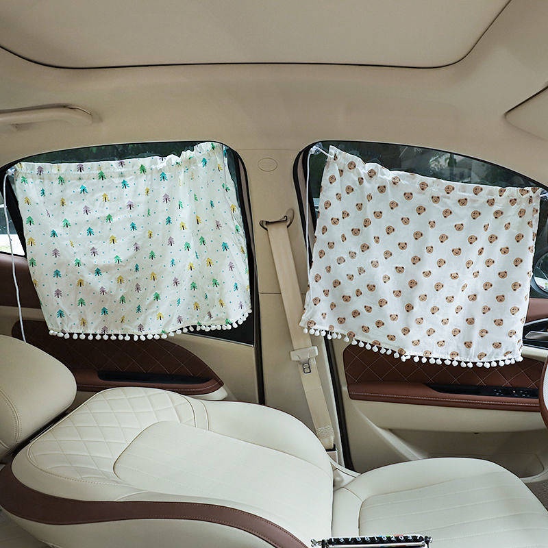 Cartoon Ins Style Auto Abat Vent Children's Baby Sucker Car Heat Insulation Light Shade Window Sunshield Vehicle Window Curtain car accessories Y0cB