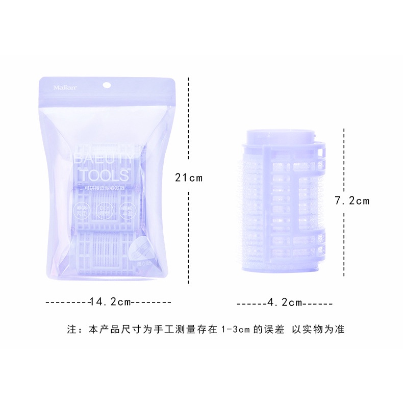 Lô cuốn tóc tự dính - hộp 3 cái và nhiều size lẻ