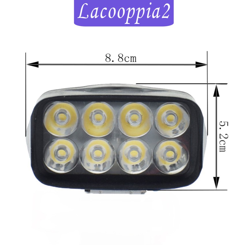 2 Đèn Pha Chống Sương Mù Lapoppia2 Cho Xe Mô Tô 12v 8 Bóng Led 12v 12w