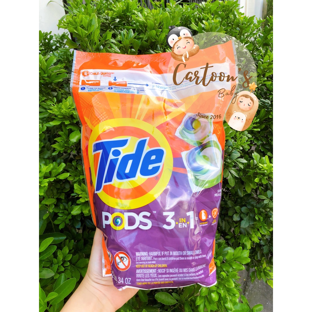 Viên Giặt Tide Pods 3 in 1 gói 42 Viên của Mỹ