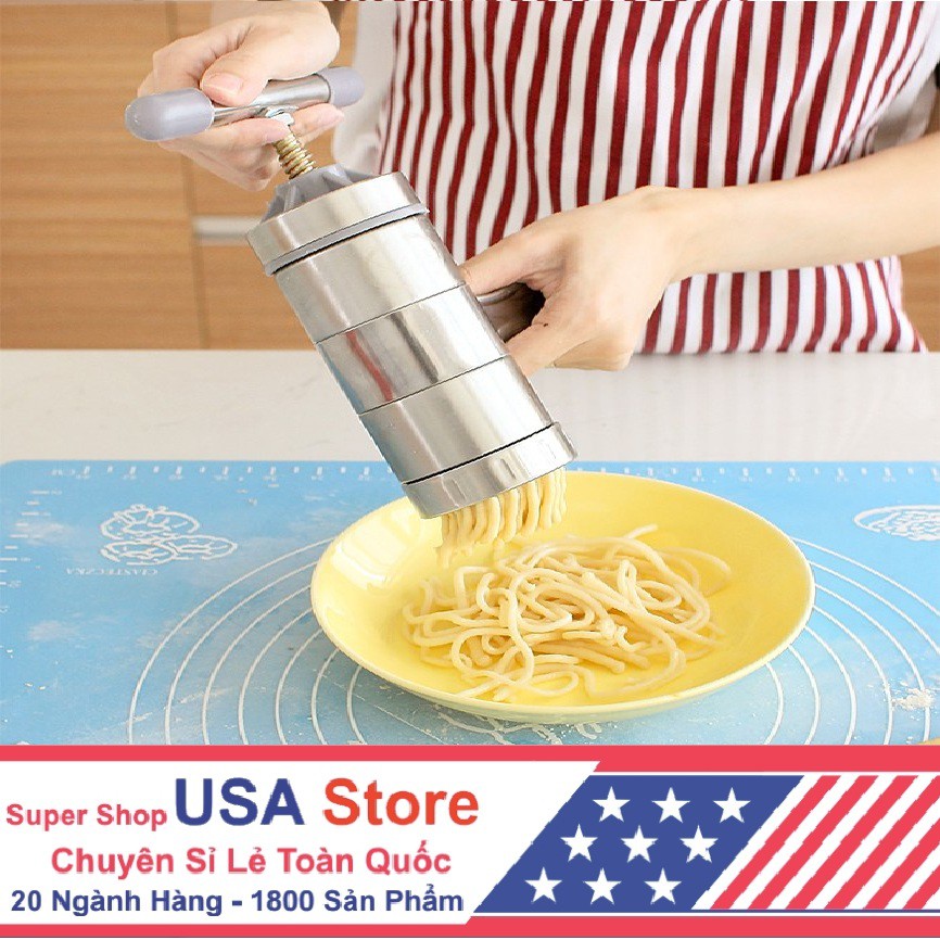 [Free Ship] Combo 2 Máy Làm Bún/ Mì Tươi 5 Đầu Chuyên Nghiệp