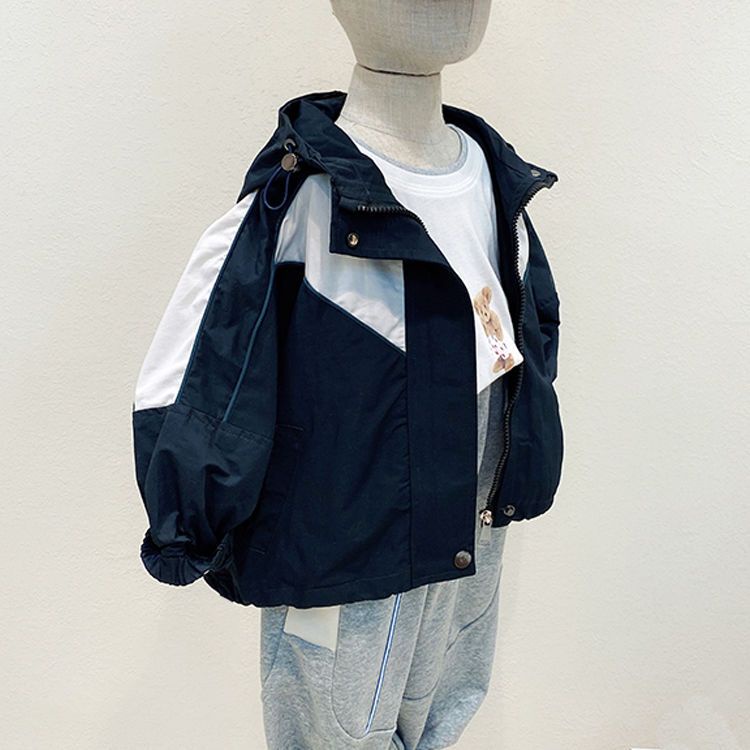 Áo Khoác Có Mũ Trùm Phong Cách Nhật Bản Thời Trang Xuân Thu 2022 Cho Bé Trai