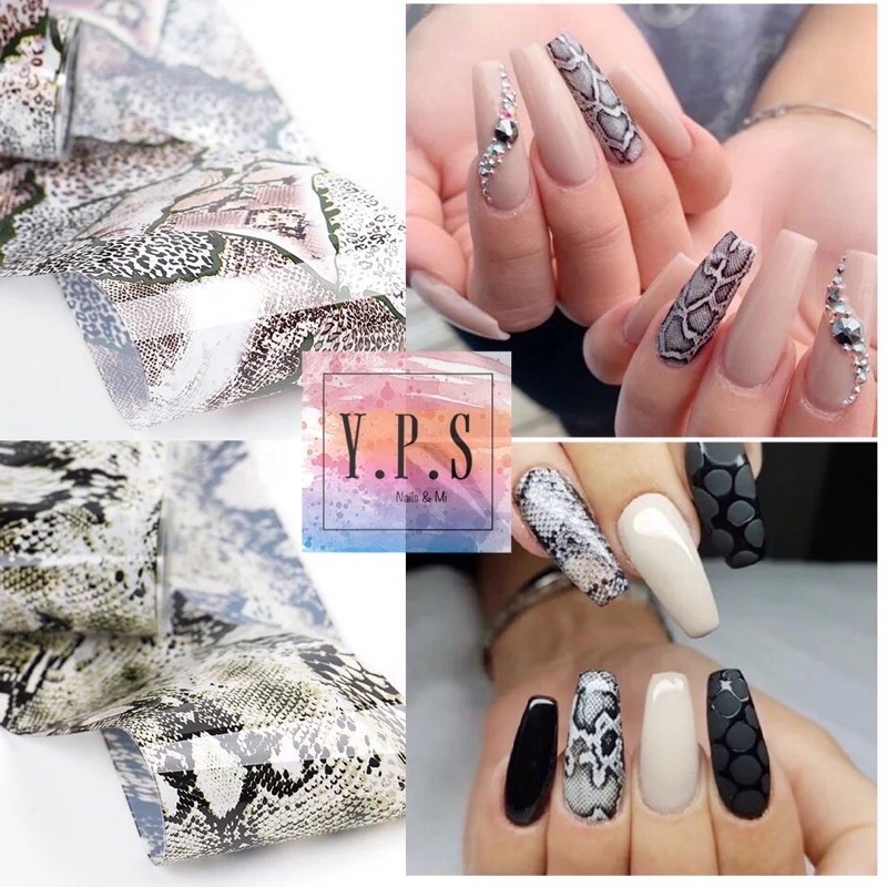 Foil Nail Da Trăn Sang Chảnh, Đẳng cấp | Shopee Việt Nam