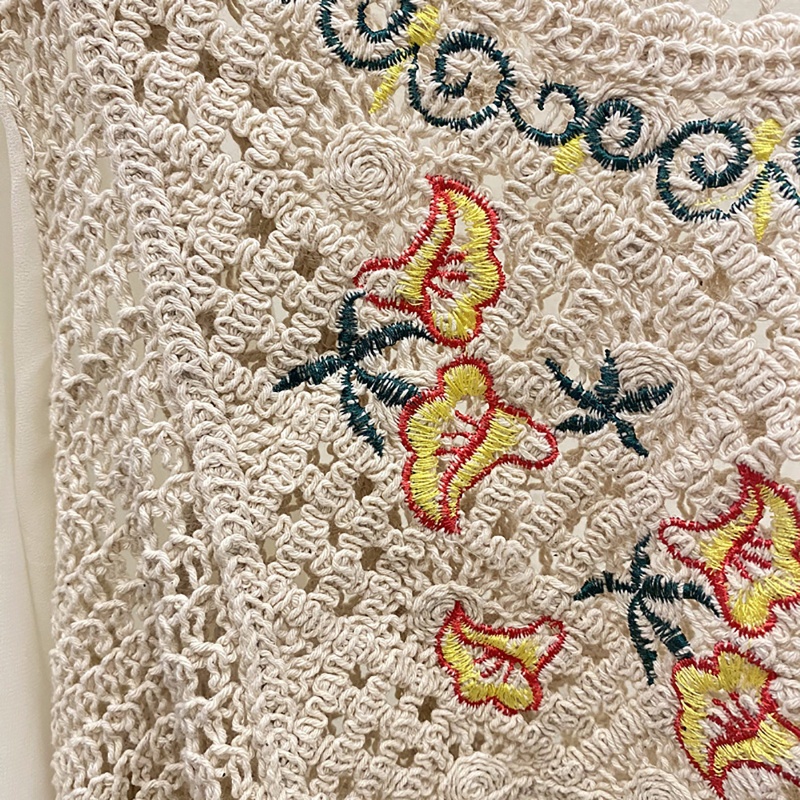 Áo Kiểu Chiffon Tay Dài Cổ Tròn Phong Cách Pháp Thời Trang Đi Biển Cho Nữ