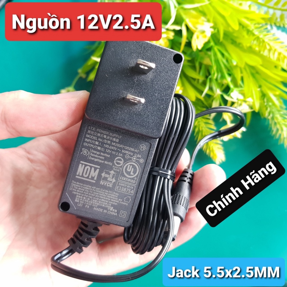 Nguồn 12V2.5A 5.5x2.5MM Chính Hãng MU30AY120250-A1Adapter 12V nguồn an toàn