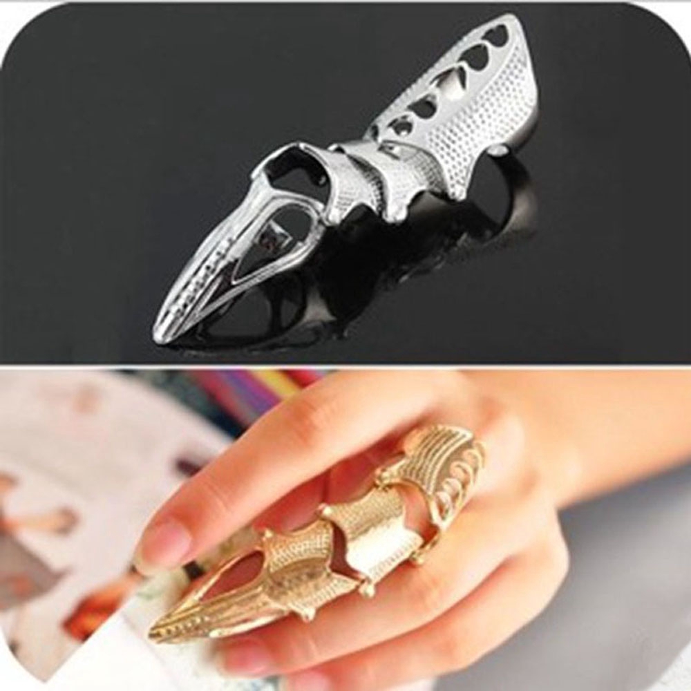 Nhẫn Kim Loại Hình Móng Vuốt Phong Cách Rock