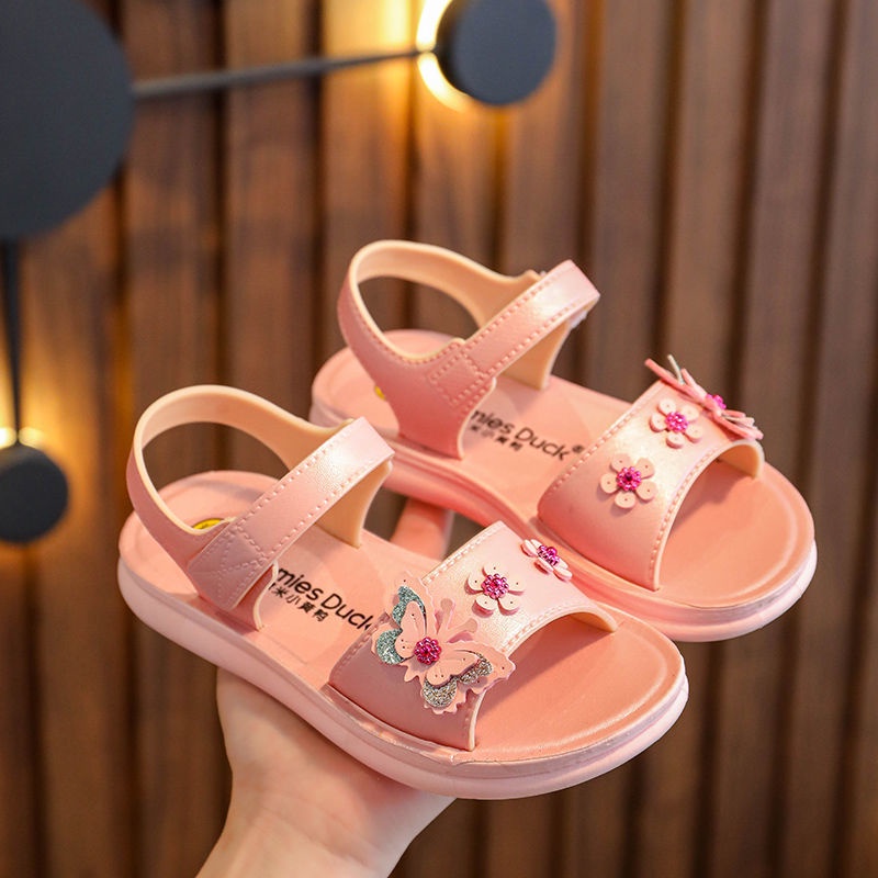 Dép sandal bé gái hình bướm hoa nhẹ mềm êm chân