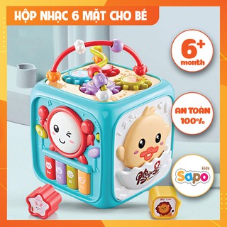 Hộp âm nhạc đa năng cho bé có 6 mặt đàn, nhạc