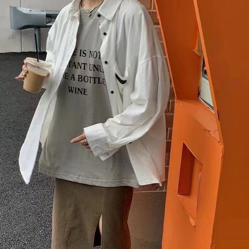 Áo thun nam nữ 3158 tay lỡ form rộng in chữ chất cotton hàng Quảng Châu ANDOSA AT10