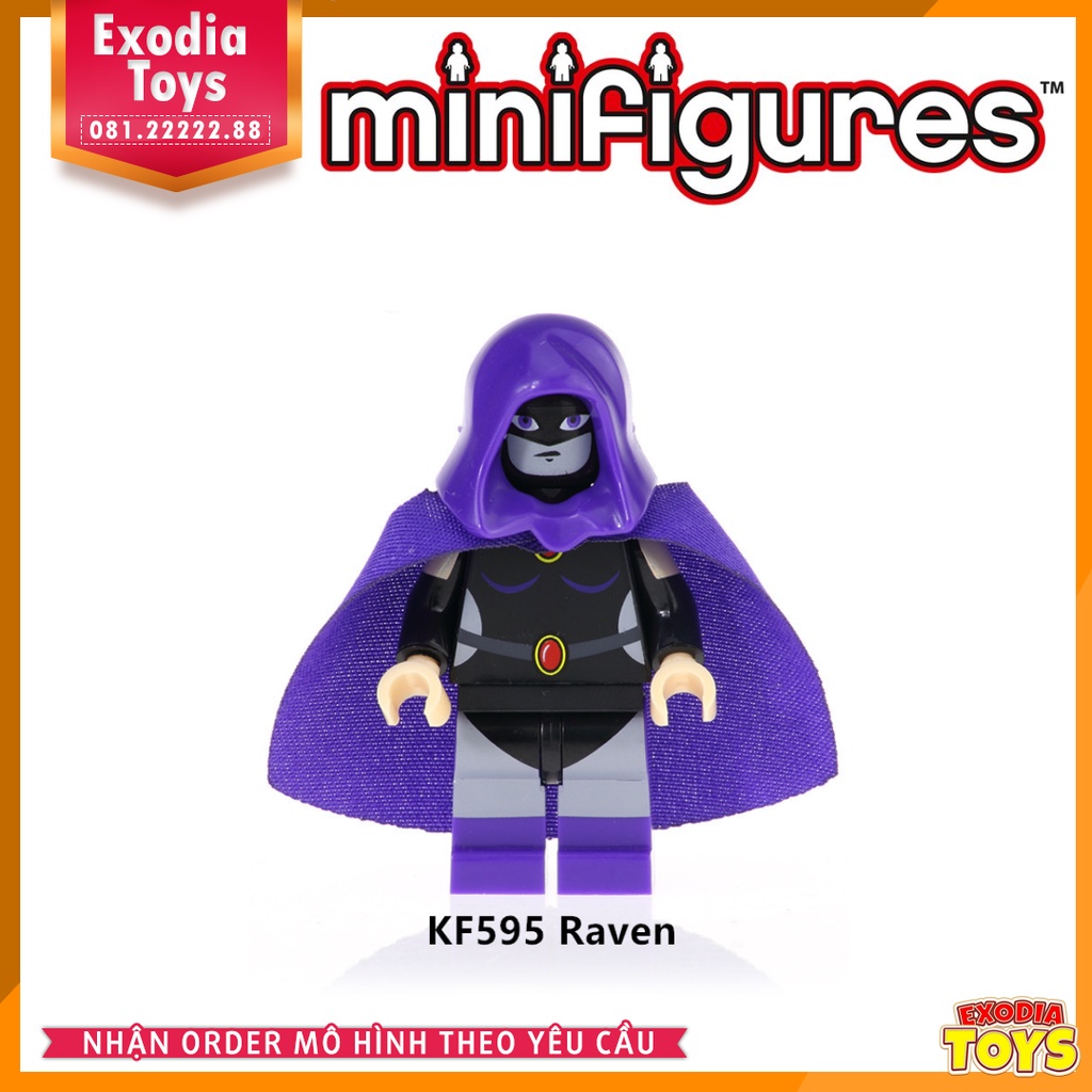 Xếp hình minifigure nhân vật siêu anh hùng Teen Titans - Đồ chơi lắp ghép sáng tạo - KF6049